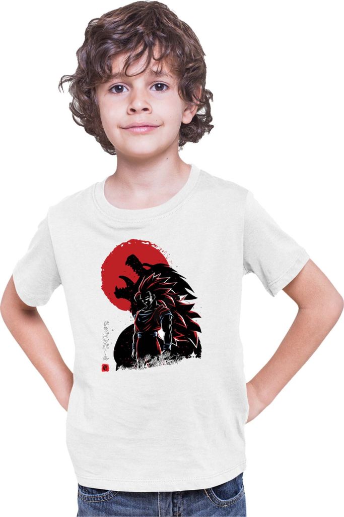 Kinder T-Shirt Dragon Anime Manga Ball Z Vegeta Beast 03, 12-13 Jahr - 152 / Weiß