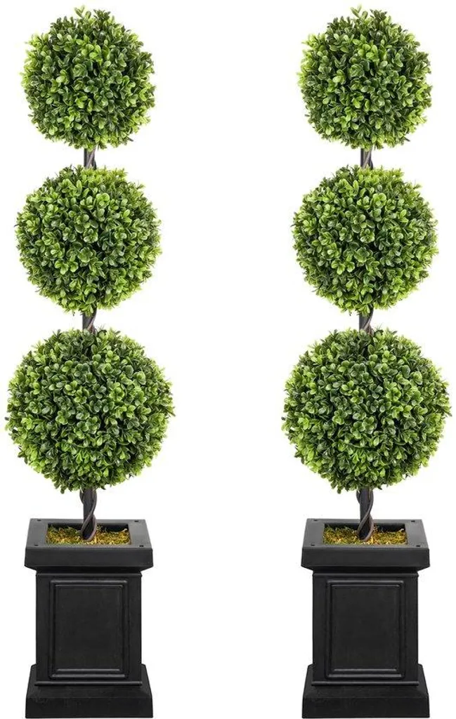 Buis artificiel en pot de 110 cm à feuilles persistantes pour déco