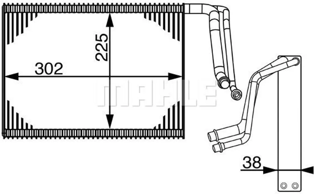 Évaporateur climatisation MAHLE AE 143 000S en aluminium anticorrosion