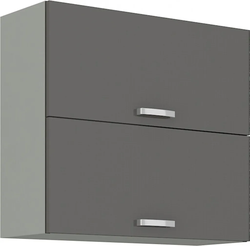 Armoire de rangement suspendue ULLERIKE 80 cm grise pour petit espace