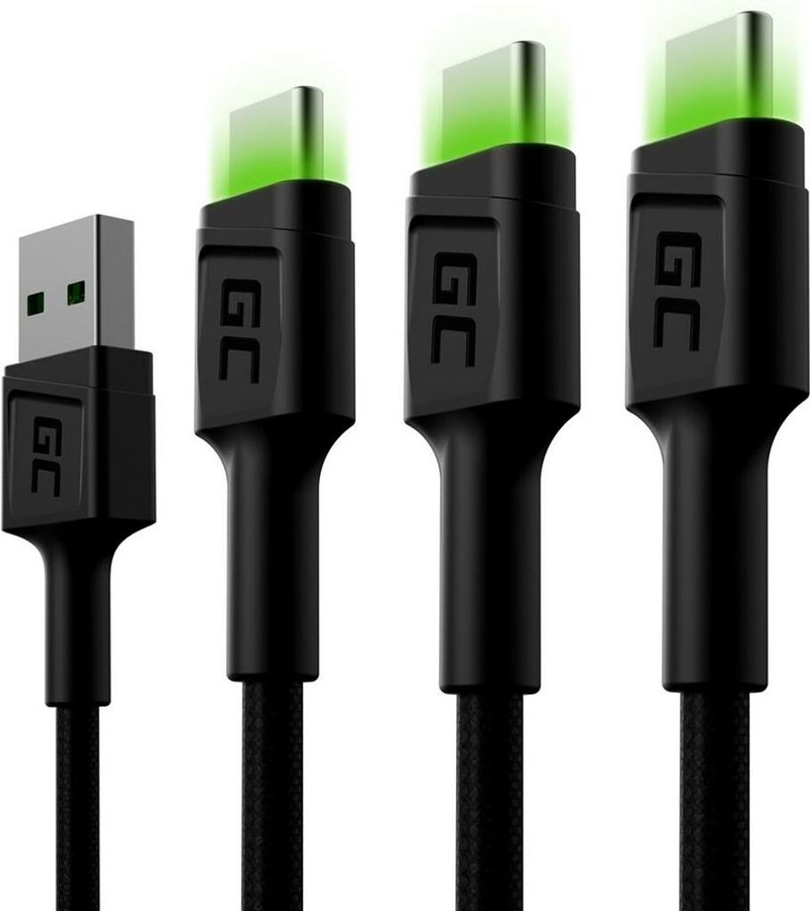 Sada zelených článků 3x Ray USB-C 120cm kabel se zeleným Obrázek produktu 