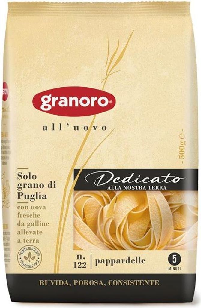 Nudeln Dedicato Pappardelle Uovo N.122 500g - Granoro Produktbild 