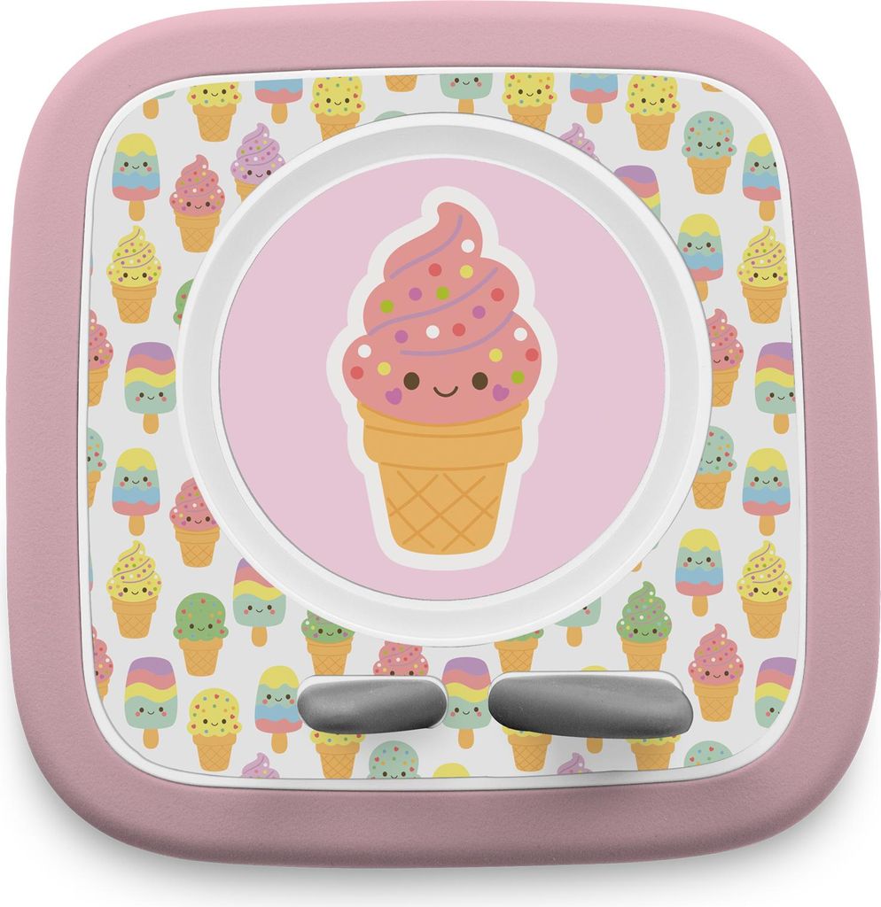 Schutzfolie kompatibel mit Toniebox 2 passgenaue Folie mit Motiv Zubehör selbstklebendes Schutzcover Kratzschutz für Musikbox Y015-36 Ice Cream