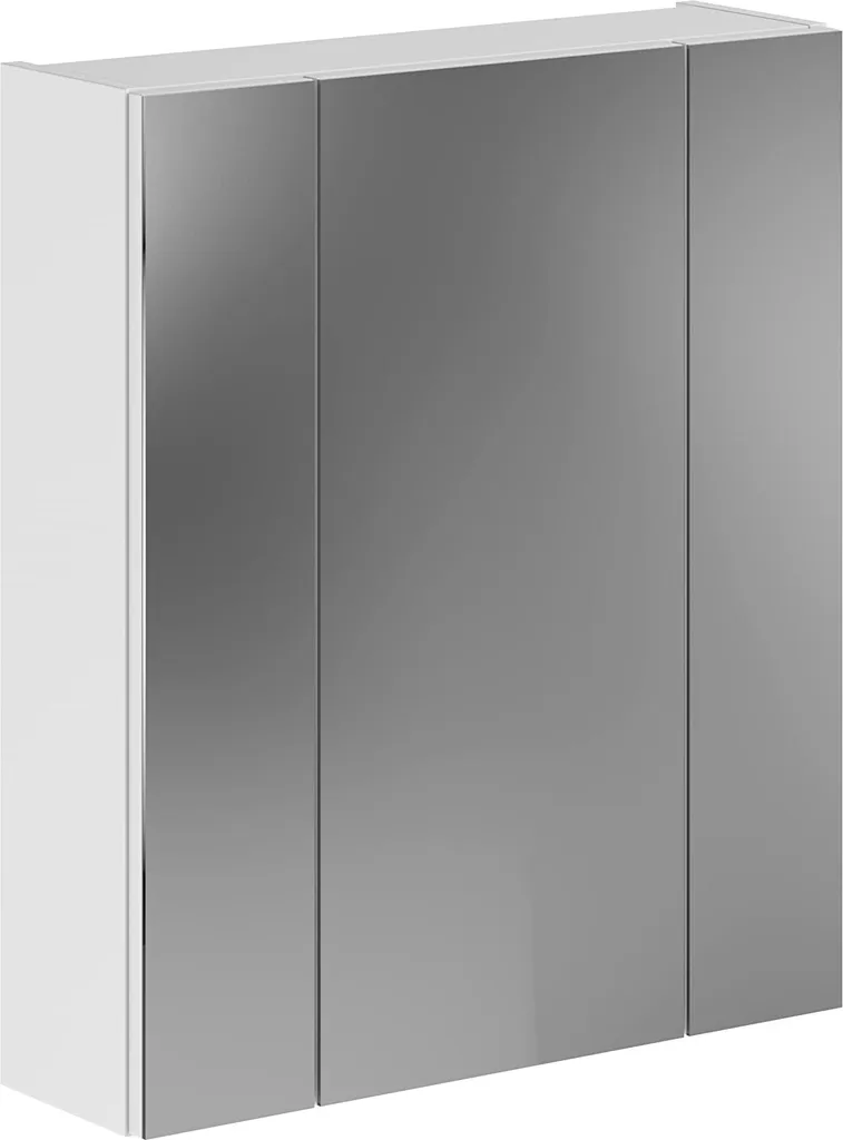 Meuble miroir de salle de bain mural Rootz blanc laqué 60x70 cm
