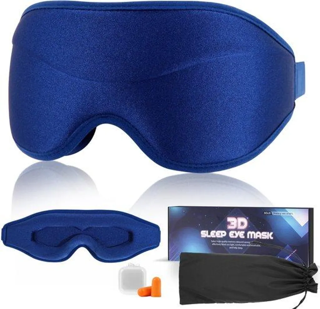 Masque de nuit occultant ergonomique pour homme avec sangles réglables
