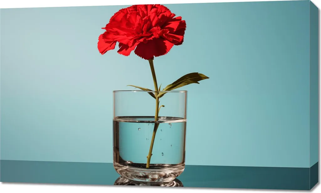 Déco Salon Fleur dans un verre 100x60 cm - Créer une Ambiance de Paix