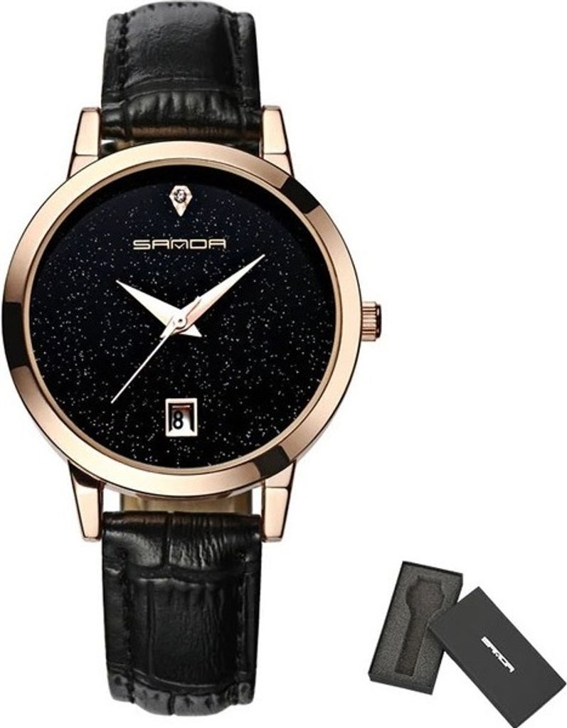 Elegante Sanda Damen Uhr in Schwarz - Luxus für jeden Anlass KP3787