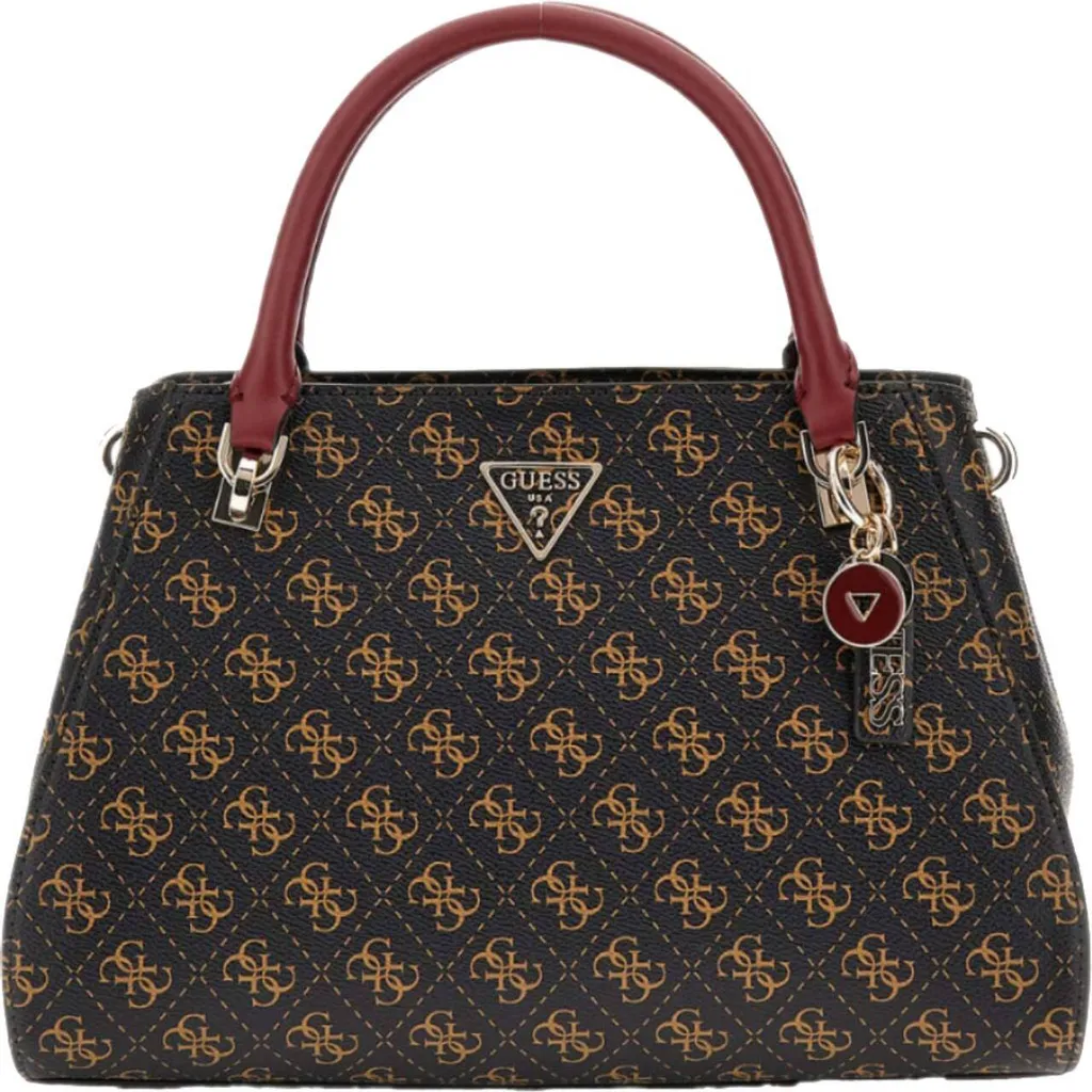 GUESS Sac marron Noelle Satchel similicuir - Élégance et rangement