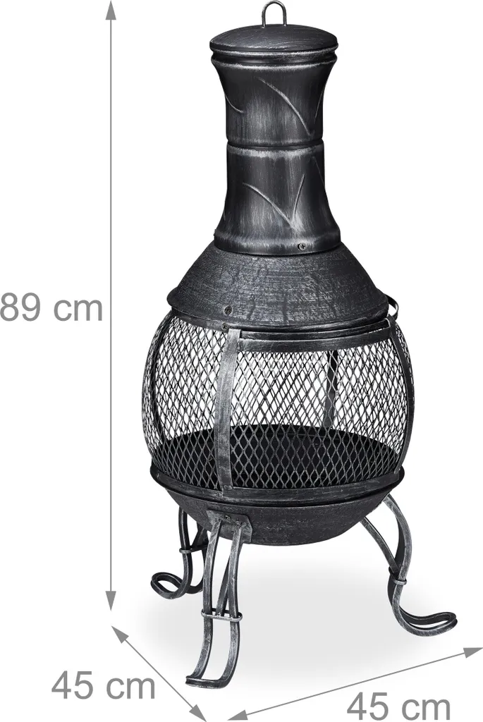 Chauffage de Terrasse Extérieur Four Aztèque Gris pour Soirée Hiver - 4