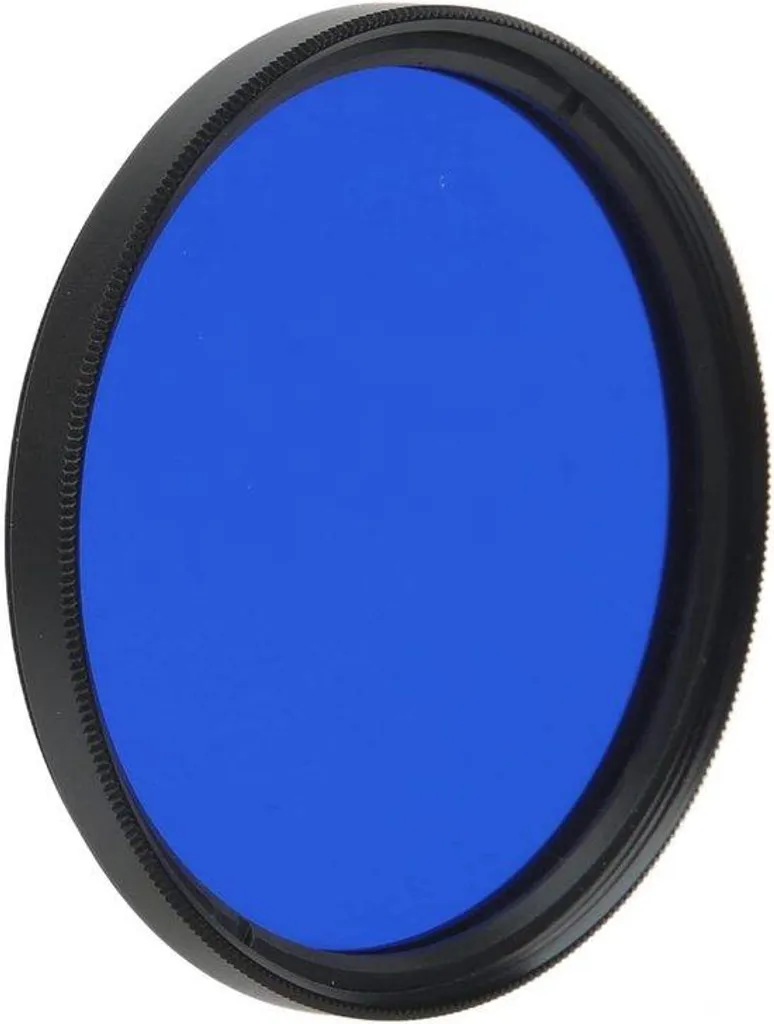 Filtre Circulaire Bleu 55mm en Verre Optique pour Photo Haute Résolution