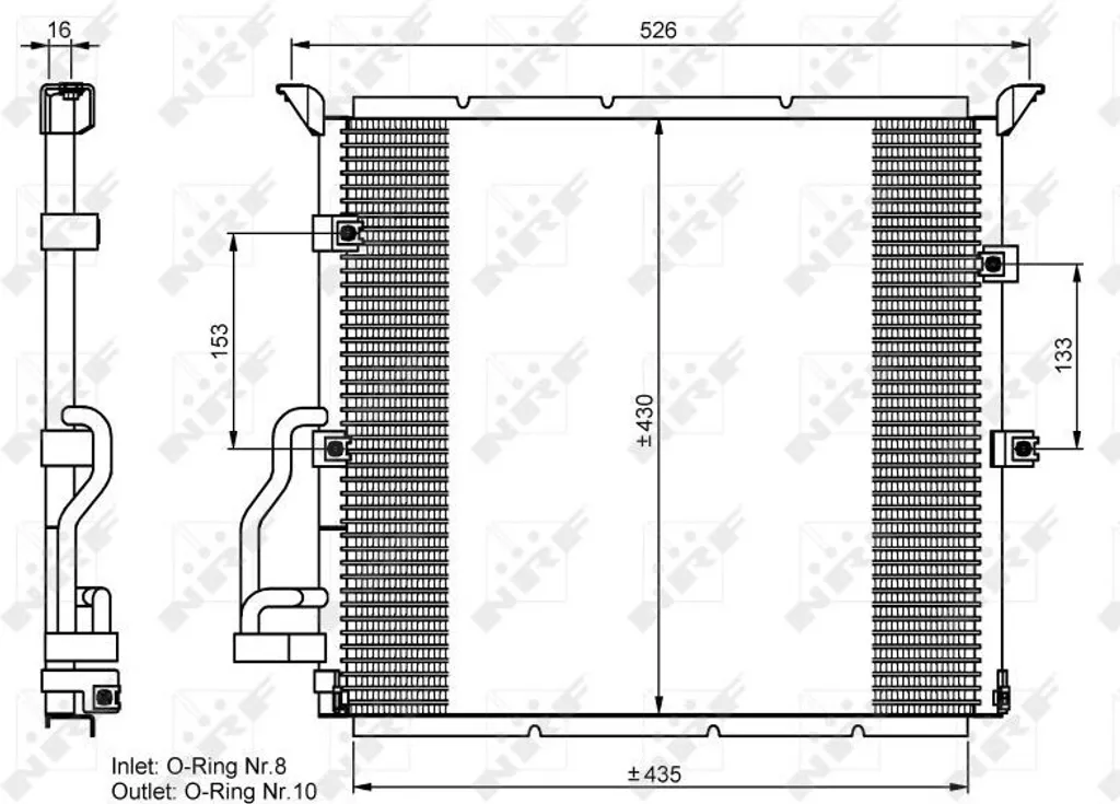 Condenseur de clim pour BMW Z3 et E36 - Radiateur de climatisation NRF