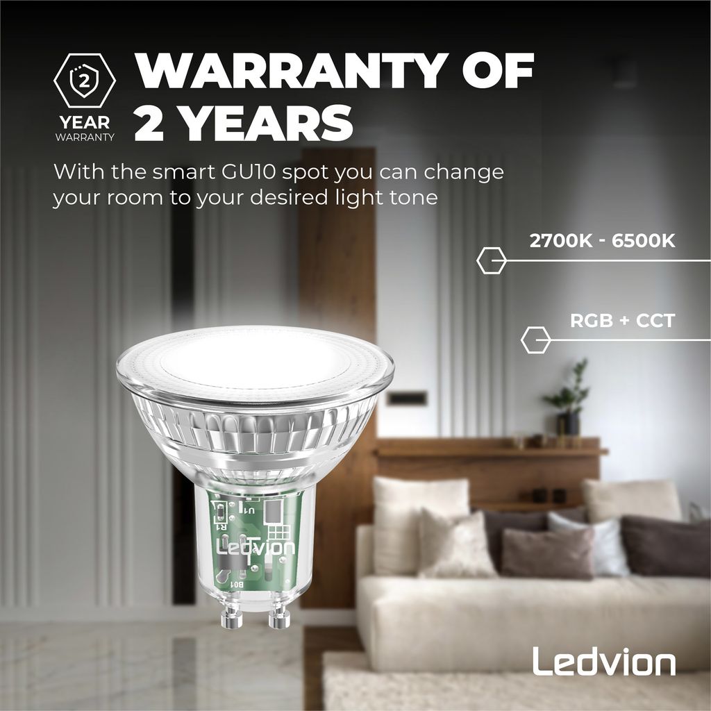 Ledvion - Éclairage de piste LED 1M 3 Track Spotlights (Blanc, Dimmable, GU10 Fitting), 1-phase Track Fixture, Spot de voie, luminaire de piste