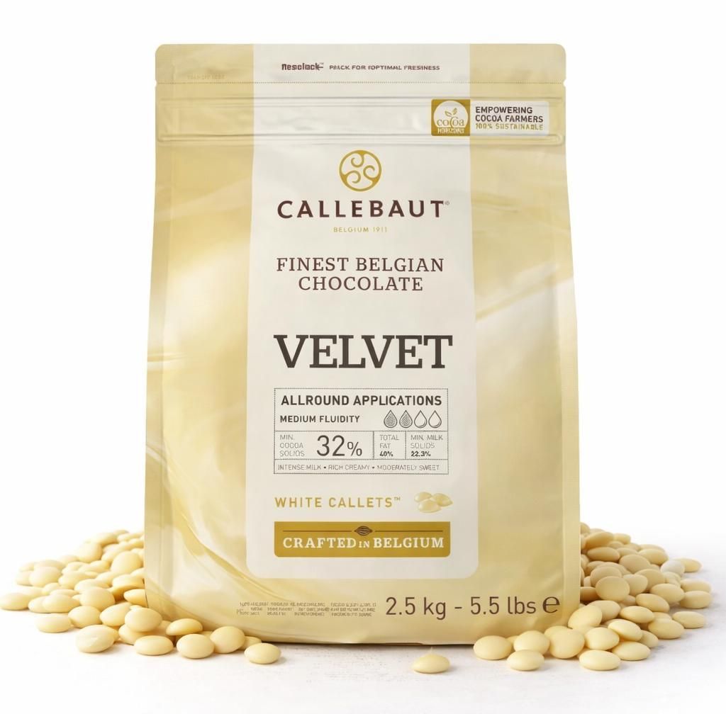 Callebaut Kuvertüre Callets VELVET weiße Schokolade 32% Produktbild 