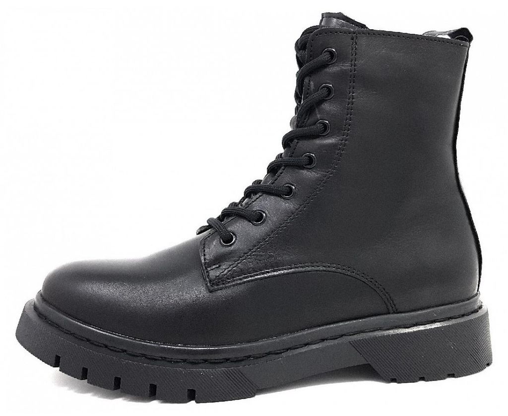 Tamaris Damen Schnürstiefeletten Schwarz Glattleder Größe: Produktbild 