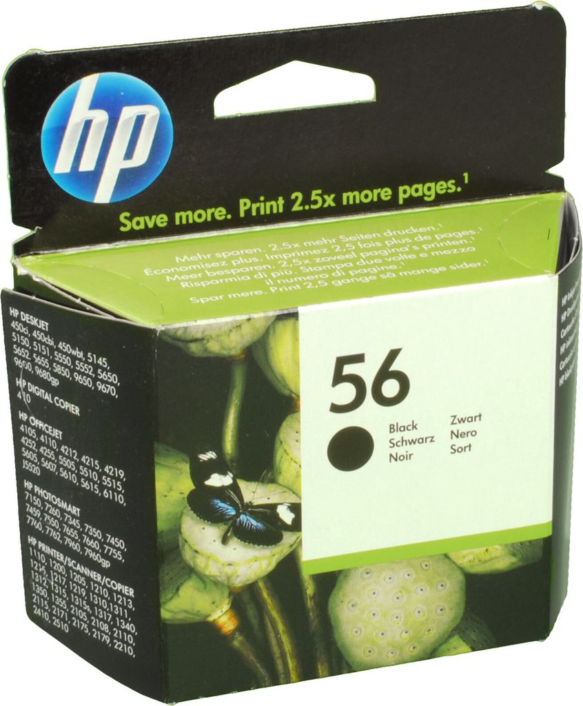 HP 56 Schwarz Original Tintenpatrone, Hohe (XL-) Ausbeute, Produktbild 