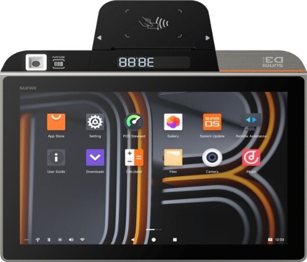 D3 mini - Touchsystem, 10.1" Widescreen Display, Preisanzeige, 58mm Bondrucker, Android 13, NFC, 4G, Akku