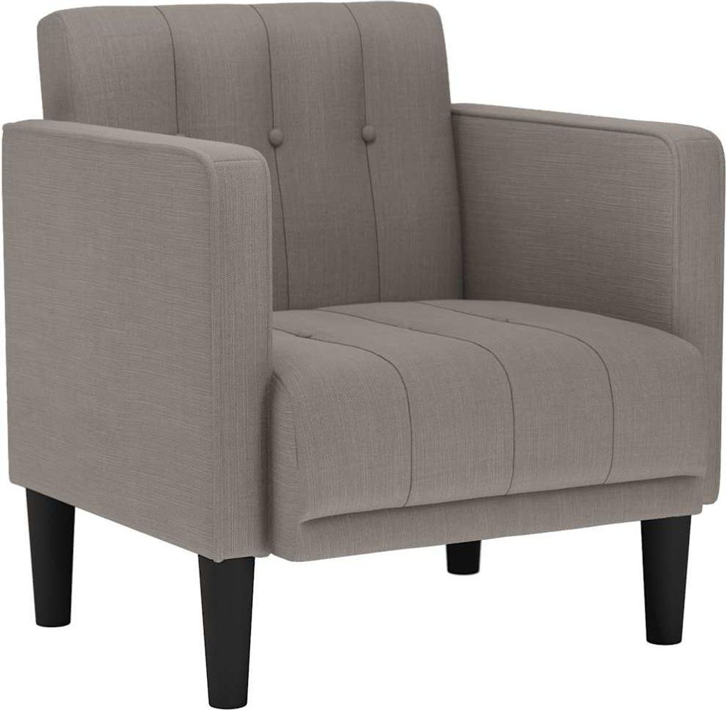 vidaXL Sessel mit Armlehnen Taupe 53 cm Stoff