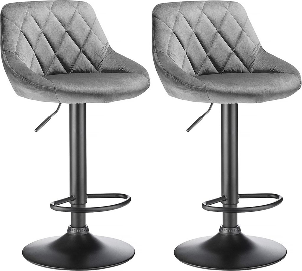 lot de 2 tabourets de bar en velours Tabouret de bistrot Image du produit 