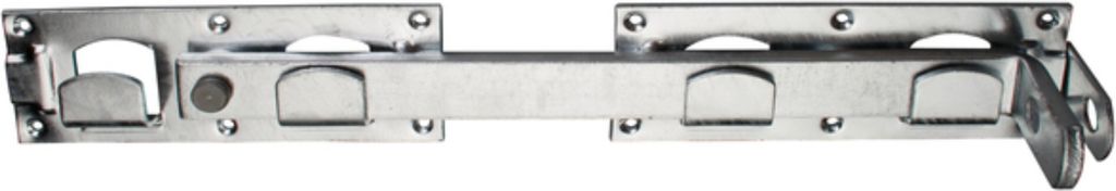 Alberts Doppeltorüberwurf | L/R verwendbar | Stahl roh, feuerverzinkt | 430 x 70 mm