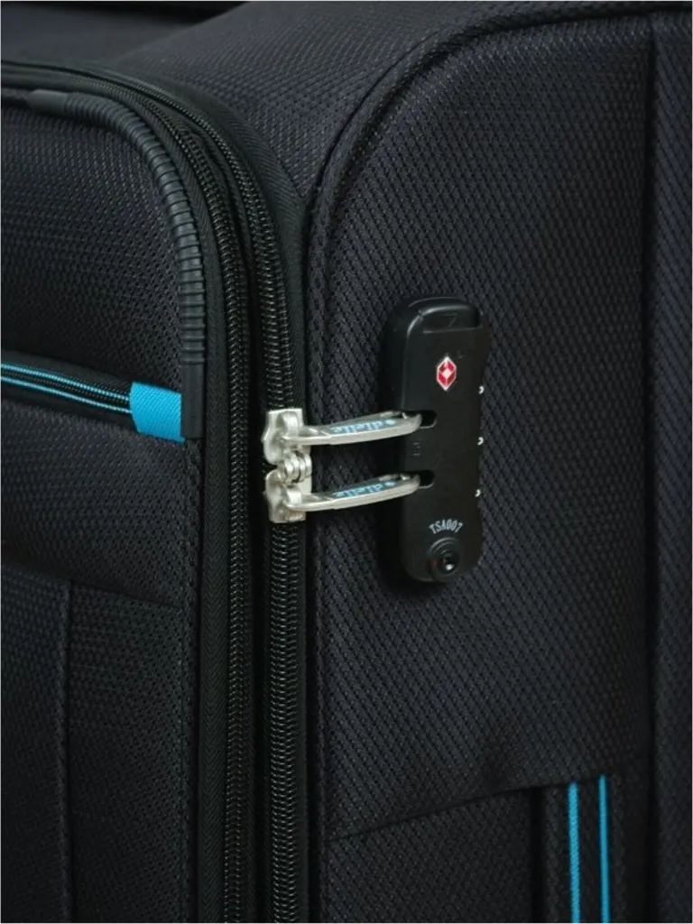 Valise Dielle 30050NE avec 4 Roues Multidirectionnelles - Noir Élégant