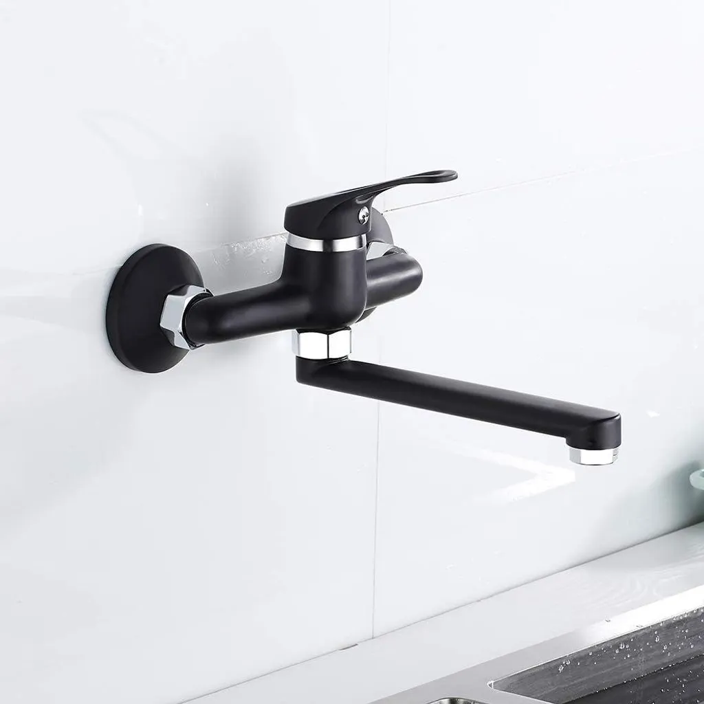 Mitigeur mural pivotant 360° chrome avec levier de commande précis - 4