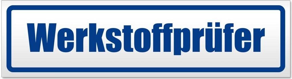 Kiwistar Werkstoffprüfer Magnetschild Schild magnetisch - 60cm Verkehrsblau - Magnetfolie für Auto PKW Kfz