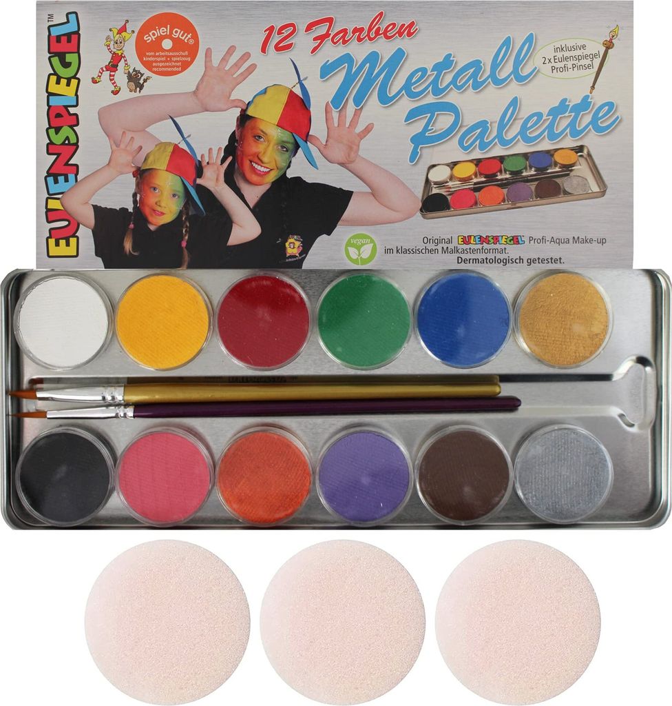 Eulenspiegel 212004 - Profi-Aqua Schminke, 12 Farben, 2 Produktbild 