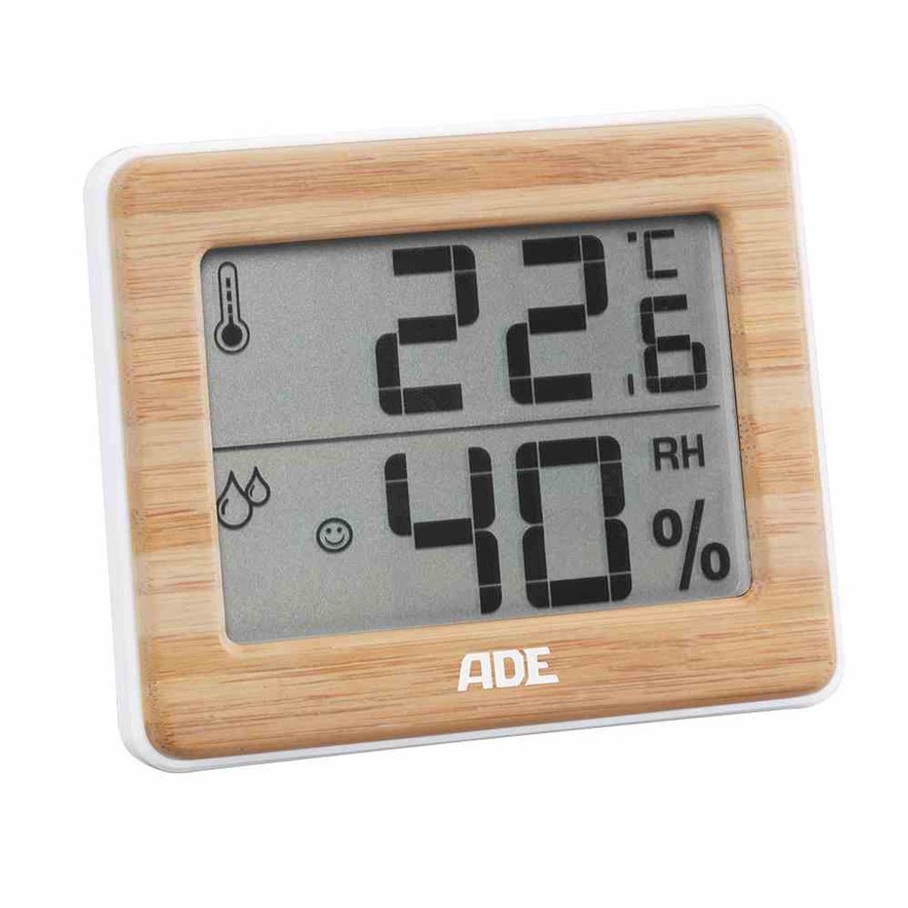 ADE digitales Thermo-/Hygrometer weiß-bambus WS1702 Obrázek produktu 