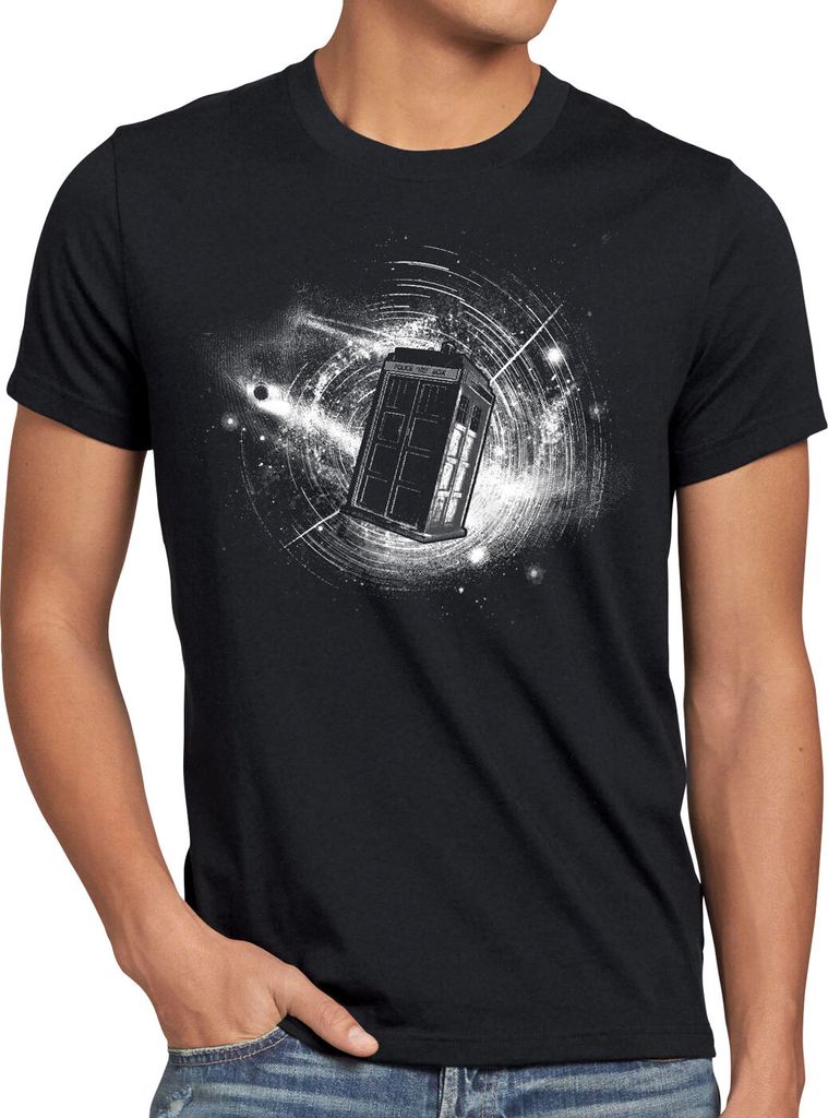 style3 In Space Herren T-Shirt zeitreise serie polizei notrufzelle