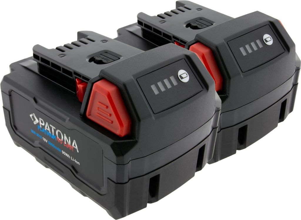 2er-Set PATONA Platinum 18V Akku für Milwaukee M18 mit USB-C PD45W