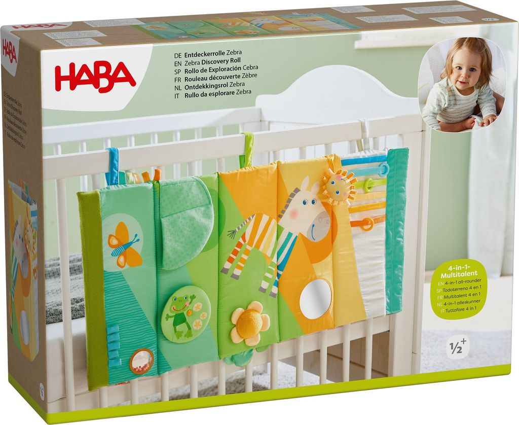 HABA Babywelt Spieltrainer Entdeckerrolle Zebra 2012336001 Produktbild 