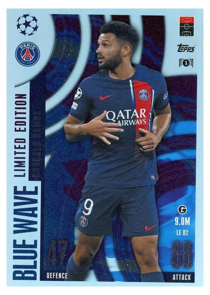 Carte Foot Goncalo Ramos LEB 2 Blue Wave pour Collectionneur PSG