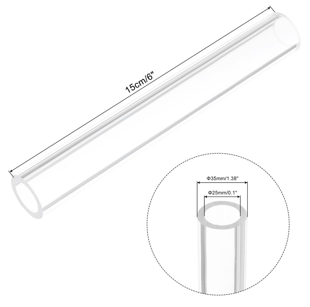 PVC Transparent Rohr, Innendurchmesser 25mm Durchmesser 35mm L?NGE 150mm Acryl Kunststoffrohr fš¹r Lampenbau, Stehlampen, M?bel