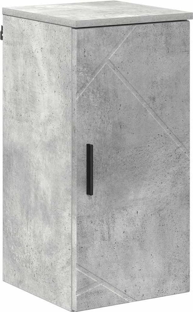 Badezimmerschrank Wandmontiert Beton Grau 30 x 31,5 x 61 cm