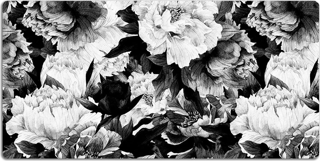 Schreibtischmatte Tischunterlage 100x50 cm Mauspad - Schwarze Rosen