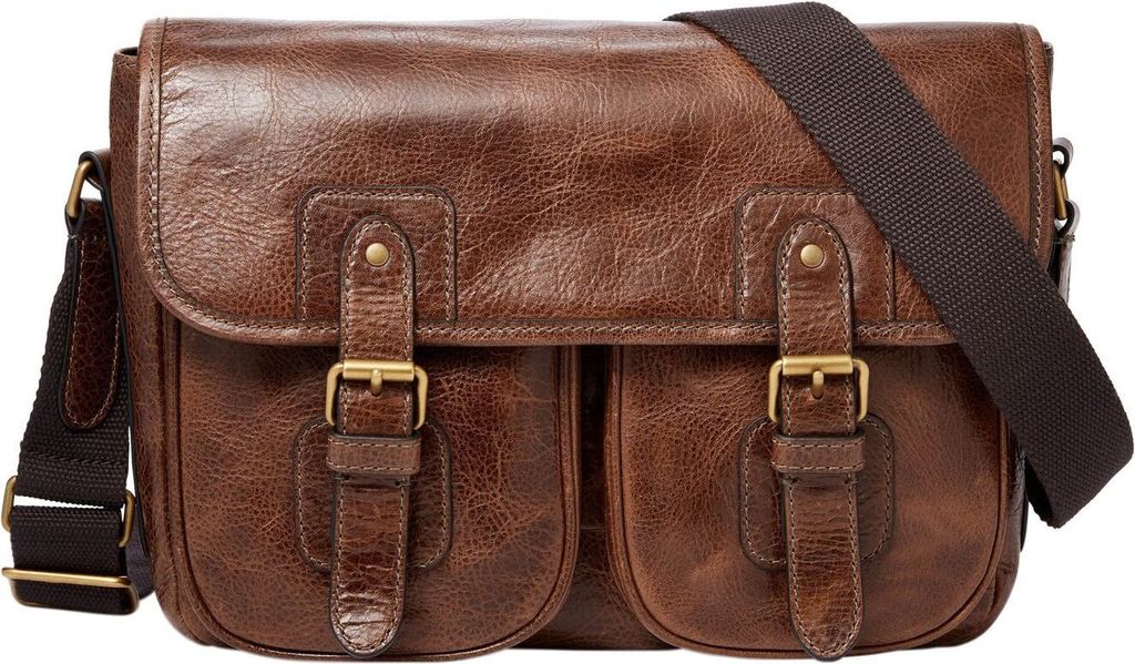 FOSSIL Umhängetasche Greenville Courier Cognac braun Produktbild 