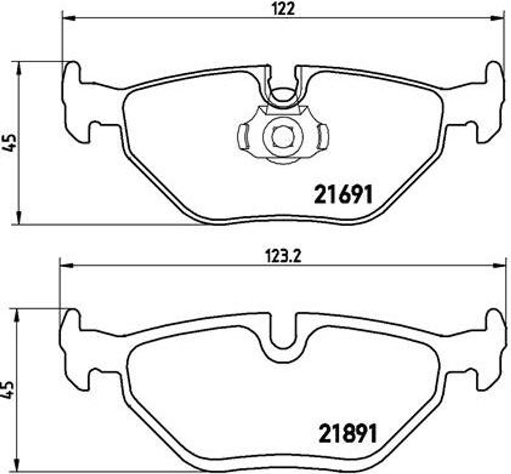 Brembo Bremsbelagsatz, Scheibenbremse Hinterachse P 06 023