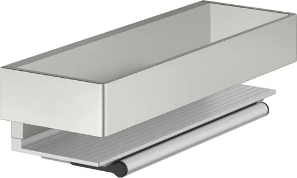 Éliminez les traces de calcaire : Tablette de douche KEUCO avec raclette