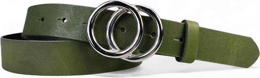 FRONHOFER Damengürtel moderne Ringschnalle silber Echtledergürtel 3 cm