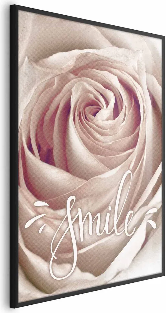 Poster Smile 60x90 cm con Cornice Nera Moderna - Arredo Casa Elegante