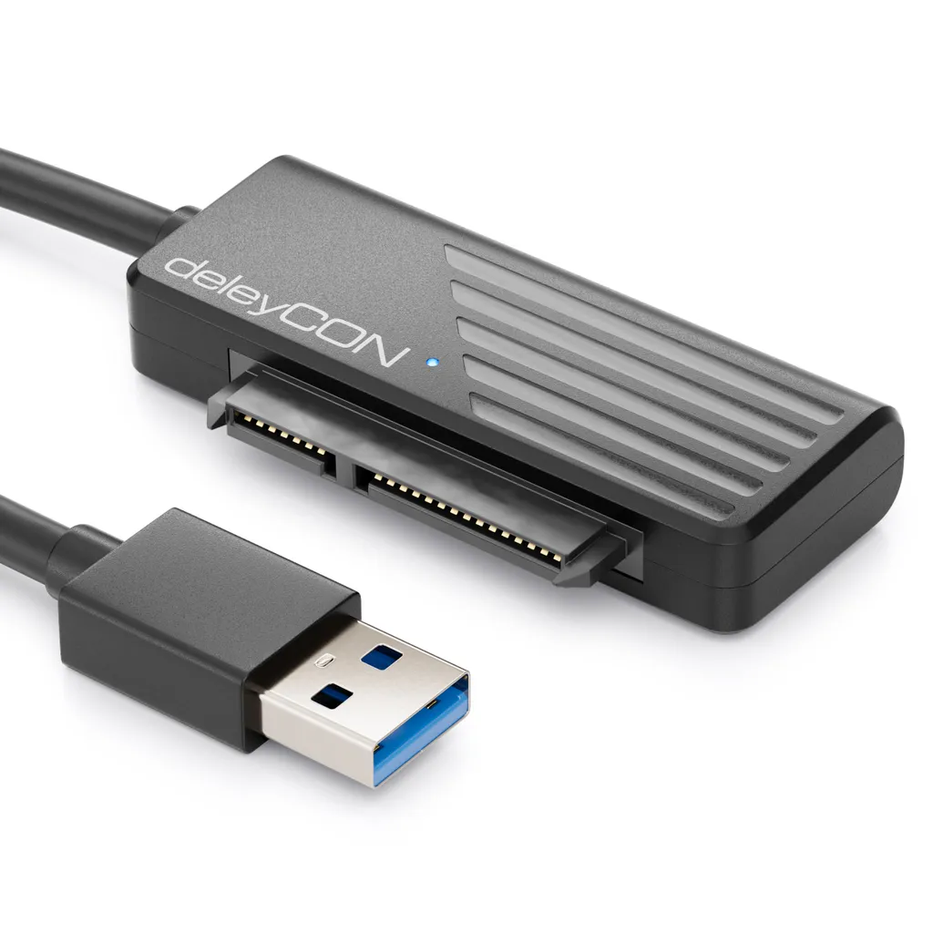deleyCON USB 3.0 SATA Adapter Kabel USB A zu