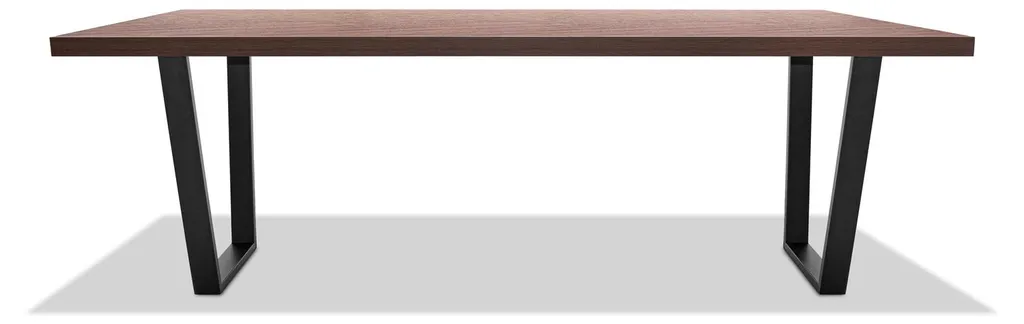 Table à manger Noce : plateau teck 220x100x5 cm durable et antitache