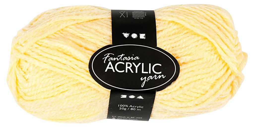 Creativ Company 421804, Gelb, Acryl, 80 m, 40 °C, 50 g