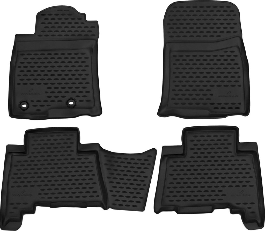 WALSER XTR Gummi Fussmatten Auto für Toyota Land Cruiser Prado (J15) 2013-2024, 100% passgenaue Auto Fußmatten, robuste Universal Fußmatte Auto,...