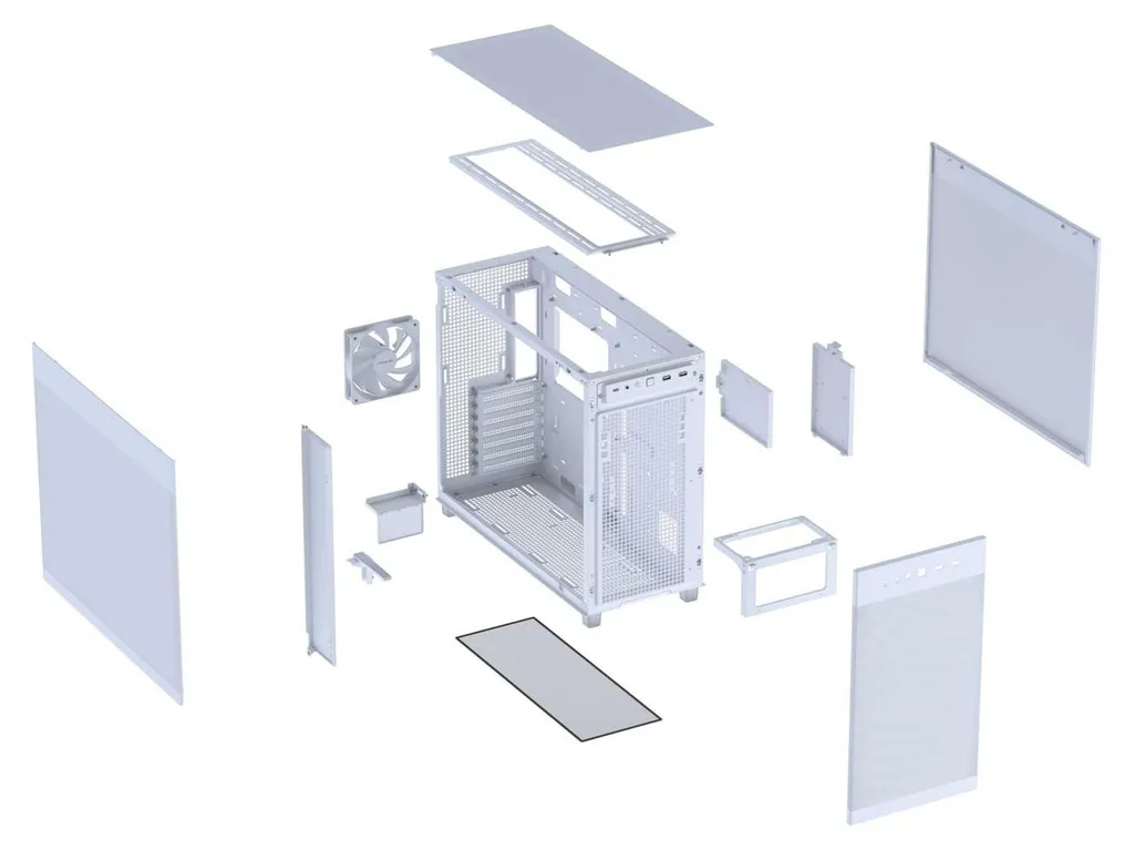Asus Prime AP303 Mesh White Boîtier PC Haute Performance Refroidissement - 14