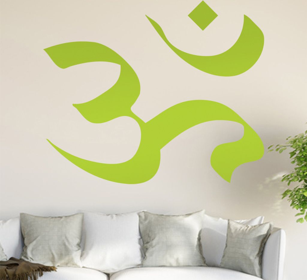Om Ohm Wandtattoo in 6 Größen - Wandaufkleber Wall Sticker - Dekoration, Küche, Wohnzimmer, Schlafzimmer, Badezimmer