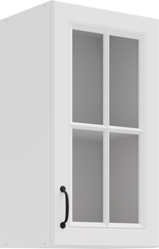 Glashängeschrank 40 cm Stilo Weiß Küchenzeile Küchenblock Produktbild 