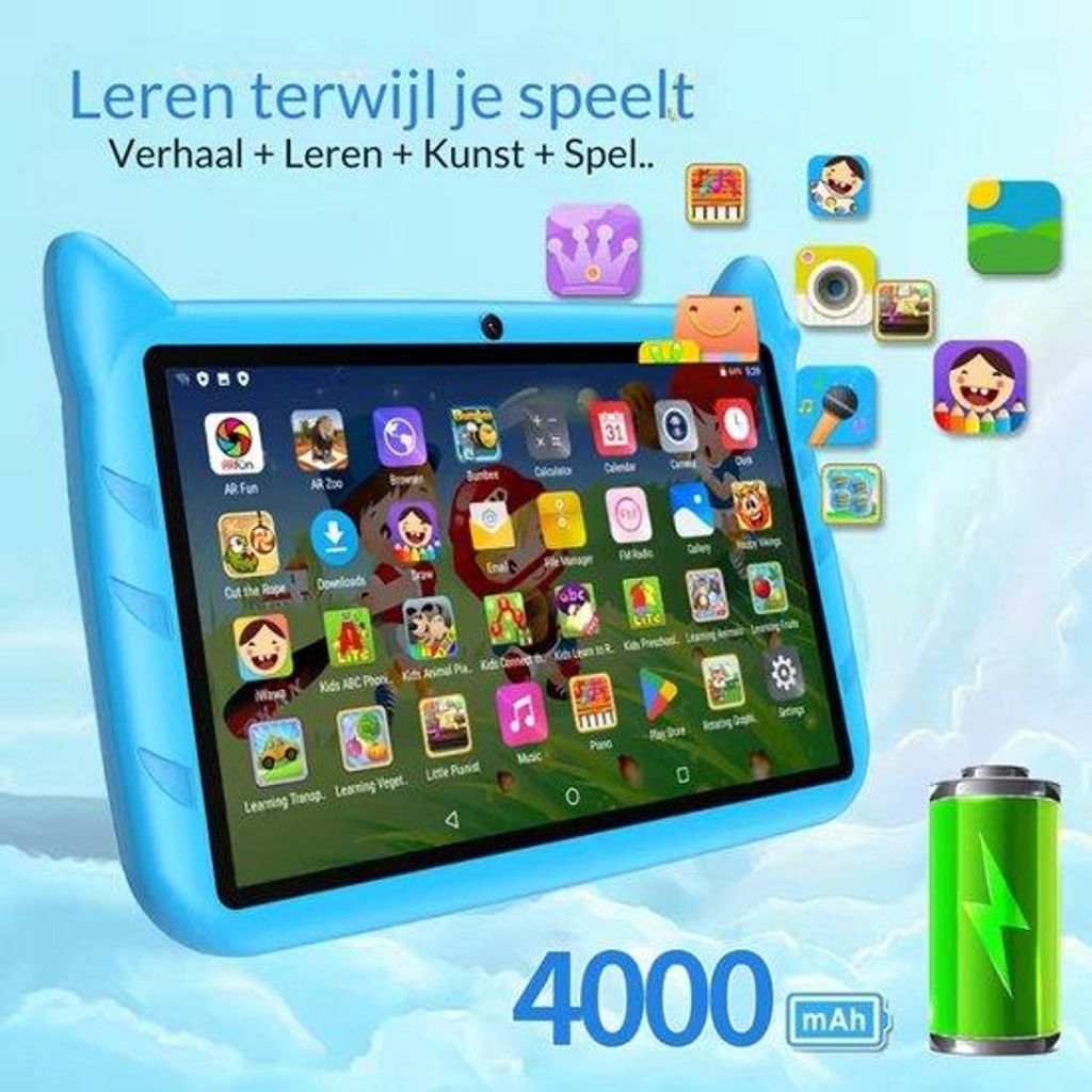 Tablet dla dzieci, 7 cali, podwójny aparat, system Android, Zdjęcie produktu 