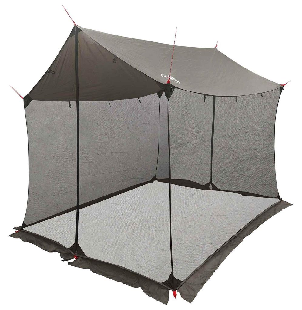 vidaXL Camping-Tarp mit Netzwänden Braun Grau 270 x 210 x 210 cm