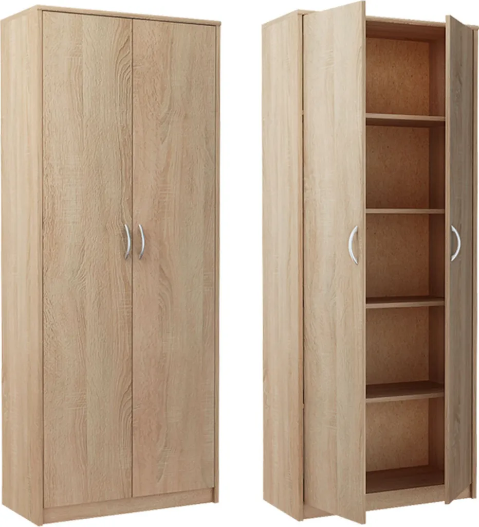 Armoire de bureau pour dossiers 5 compartiments meuble de rangement mat - 5